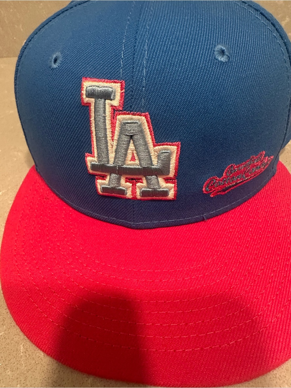Los Angeles Dodgers blue and pink 59/50 New Era Big League Chew Edition cap
